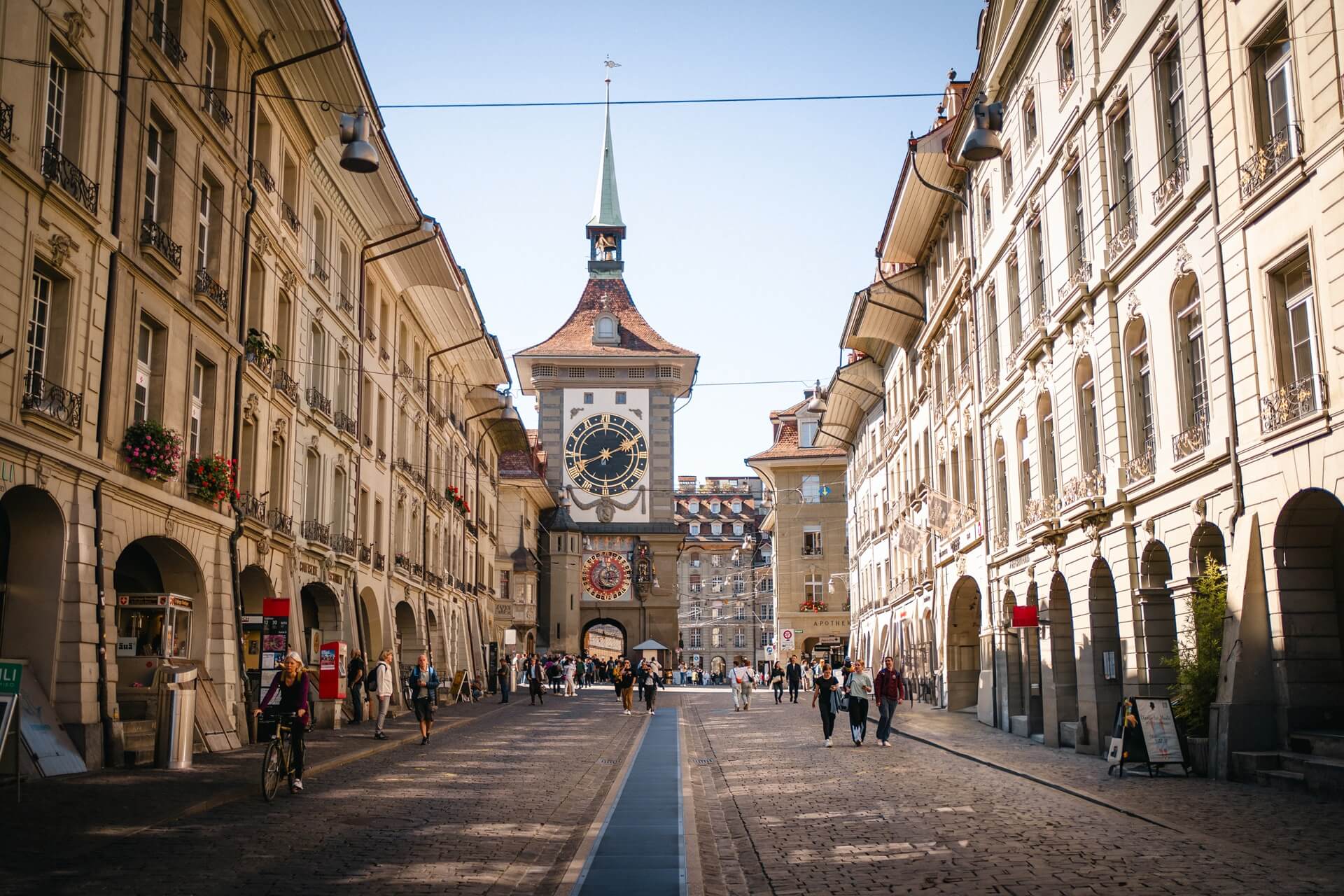 Bern streets in switzerland